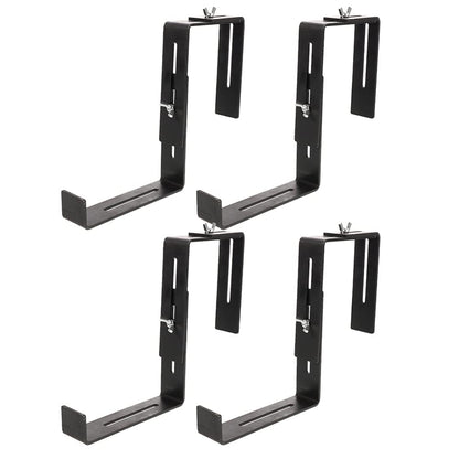 JINZBO Corner Bracket,Shelving Brackets, 4PCS Hanging Plant Bracket Universal Planter Box Bracket Railing Flower Pot Bracket Window Box Bracket