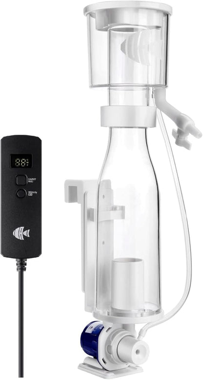 IOAOI Protein Skimmers for Saltwater Aquariums, Hang On Protein Skimmer for Fish Tanks up to 80 Gallons, DC Pinwheel Pump with Controller, Not for Rimmed Tank