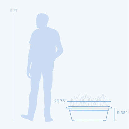 Bloem Dayton Large Window Deck Box Planter 27" Blue (DAYDB2771)