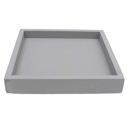 DOITOOL 8.89 Inch Square Thickened Flower Pot Tray Leakproof Plant Saucer Multi-Functional Indoor Balcony Garden Base Grey