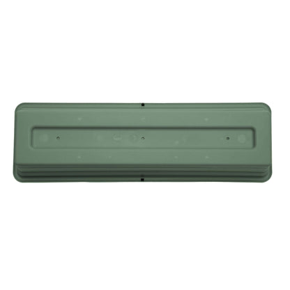 Bloem Dura Cotta 24" Plastic Window Box Planter with Saucer Tray: Indoor/Outdoor, for Windowsill, Ledge, & Tabletop, Basil