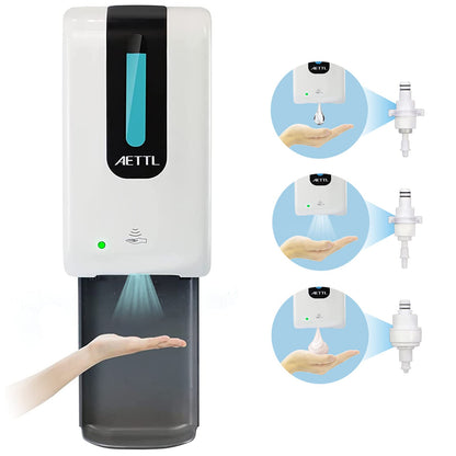 AETTL Soap Dispenser,Touchless Automatic Foaming Hand Sanitizer Dispenser Wall Mount, 40oz Motion Sensor Foam Liquid Refill Bottle Sanitizer Dispensing for Bathroom Kitchen Home