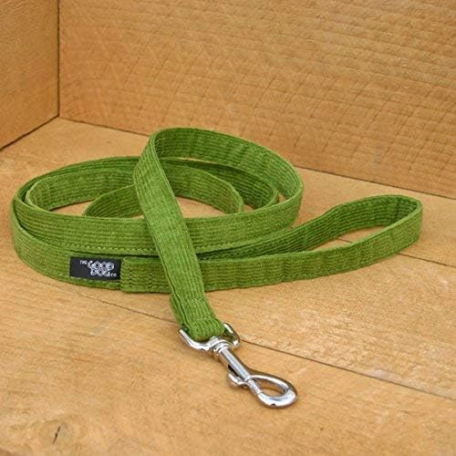 The Good Dog Company Hemp Corduroy Leash - 6 ft (3/4 Inch Width, Avocado)