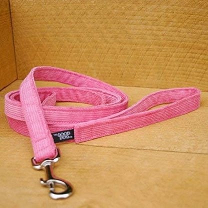 The Good Dog Company- Hemp Corduroy SIX FT Dog LEASHES Available in 9 Colors (Rust, Marigold, Bronze, Avocado, Blue, Plum, Pink, Red, Black) Sold in 1”, ¾”, ½” Widths (1 Inch Width, Pink)