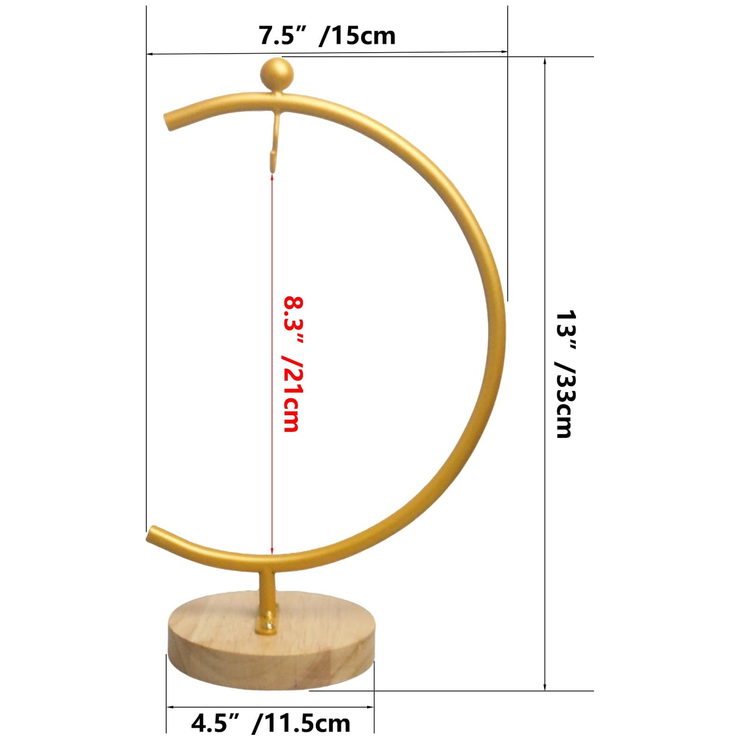 MADOCEGO Large Ornament Display Stand for Hanging Glass Globe, Air Plant, Witch Ball, Christmas Ornament and Home Wedding Decoration(