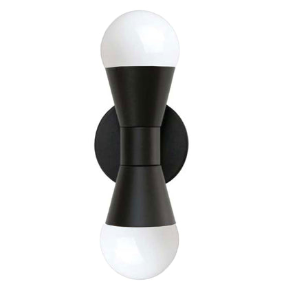 Dainolite 2 Light Wall Sconce Matte Black Incandescent FOR-72W-MB