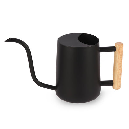 GUKJOB Plant Watering Can,35oz Metal Watering Can,Stainless Steel Indoor Plants with Long Curved Spout,Small Bonsai Outdoor Garden Modern Decorative(Black)