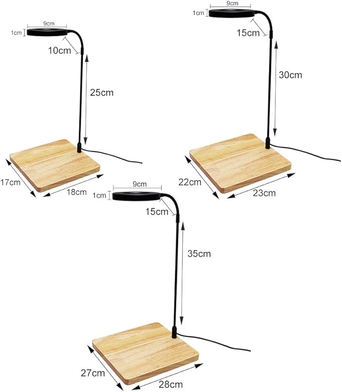 Full Spectrum LED Aquarium Light, 360-degree Adjustable LED Light with Bamboo Board, Miniature Landscape USB Powered Lamp for Plant, Fish Tank, Potted Plants(Size:S)