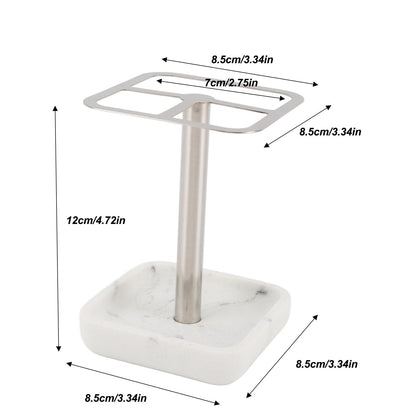 CYTGOUPER Stainless Steel Toothbrush Holder,Toothbrush and Toothpaste Stand,Bathroom Toothbrush Storage Organizer Toothbrush Holders Shelf for Bathroom Vanity Countertops (Silver)