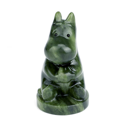 gemshan Hippo Statue, Natural Green Jade Sculpture, Hippopotamus Animal Figurine, Home, Office Desk, Entryway Table Decor