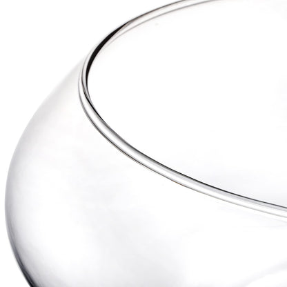 ZENFUN 2 Pack Glass Vase Bowl, 6"/ 8" Wide Mouth Flower Vase Round Terrarium, Glass Hydroponic Planter Floral Container Clear Fish Bowl for Table Centerpiece, Wedding Event, Home Decoration