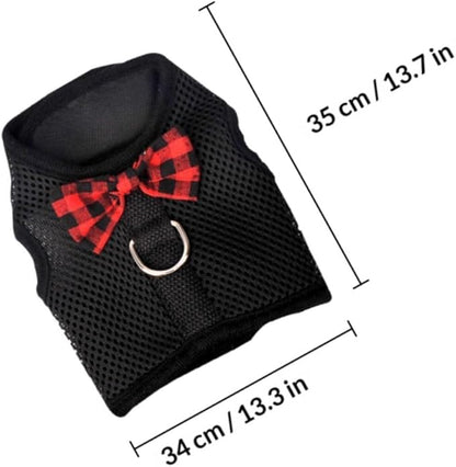 BESTonZON Pet Harness Vest Breathable Mesh Dog Chest Strap Adjustable L Size 35-40cm for Rabbits Guinea Pigs Squirrels Small Animals Walking Harness