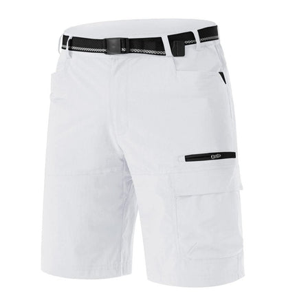 TACVASEN Mens Golf Shorts 10" Cargo Casual Dress Shorts Quick Dry Water Resistant Summer Hiking Travel Business Zipper Pockets White 38