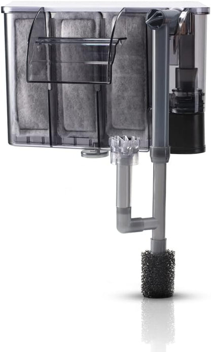 DaToo Aquarium Hang On Filter Small Fish Tank Hanging Filter Power Waterfall Filtration System for 20 to 30 Gallon Aquariums