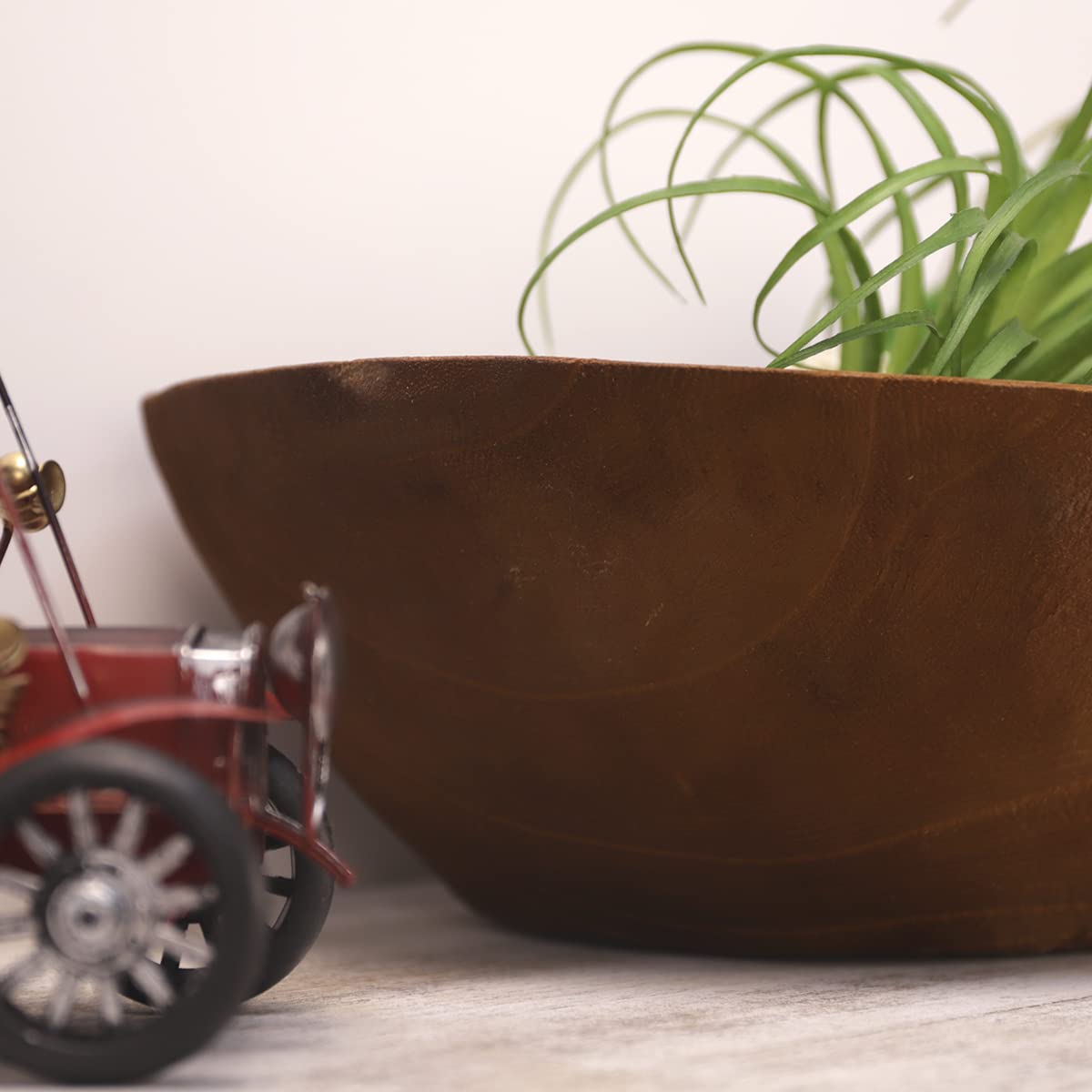 Athaliah Wooden Dough Bowl, 23.75'' Large Wood Dough Bowl for Decor, Hand Carved Rustic Long Wood Decorative Bowls for Table Centerpiece Dining Room Home Kitchen Decor