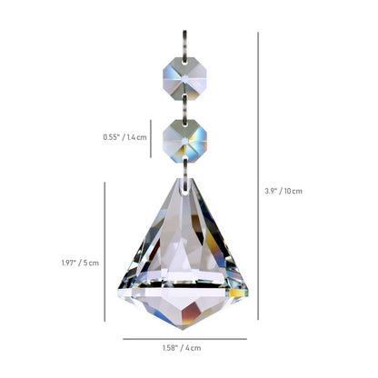 GOLDENHAITAI 10pcs Crystal Ball Prisms Chandelier Parts Pendant, Hanging Glass Crystals Suncatcher for Window Decoration Clear 40mm