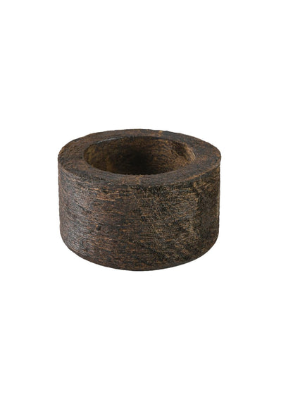Serene Spaces Living Dark Wood Plant Pot - 2.8" x 4.5" - Stylish Indoor Wooden Pot Perfect for Small Plants, Succulents, and Home Decor Accents, Food Safe