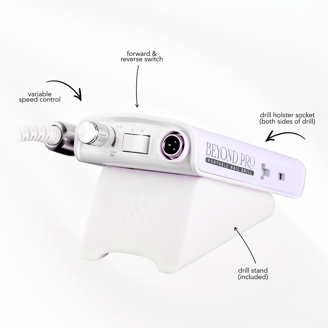Kiara Sky Beyond Pro Nail Drill | Portable, Rechargeable & Cordles | Pink