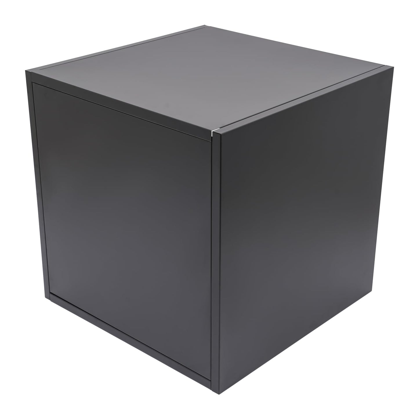 JJIESHENG Square Metal Planter Box, Galvanized Steel Planters Box, 26" L x 26" W x 26" H Large Black Planters Outdoor Cube Heavy Duty Flower Pot with Drainage Hole for Patio, Yard, Garden