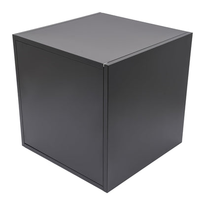 JJIESHENG Square Metal Planter Box, Galvanized Steel Planters Box, 26" L x 26" W x 26" H Large Black Planters Outdoor Cube Heavy Duty Flower Pot with Drainage Hole for Patio, Yard, Garden