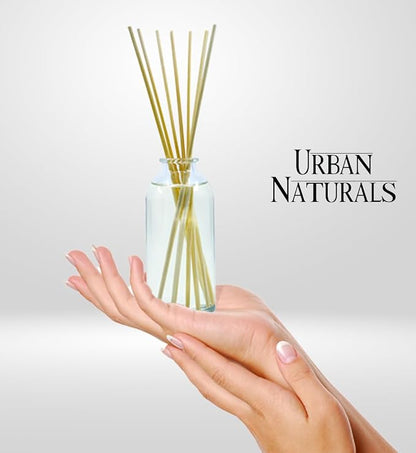 Urban Naturals Crisp White Linen Reed Diffuser Gift Set | with Citrus, Ozone, Ylang-Ylang, Lilies & Sandalwood Scent Notes for a Fresh, Clean Cotton Smelling Home | Made in the USA – Great Deal!