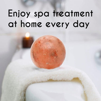 Pink Salt Crystal Accessories (Pink Salt Crystal Bath Ball - Round Shape)