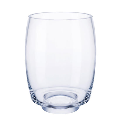 7.5“ Round Hurricane Glass Footed Pillar Candle Holder Clear Flower Vase Floral Planter Terrarium for Weddings, Parties, and Home Decor - Elegant Table Centerpiece