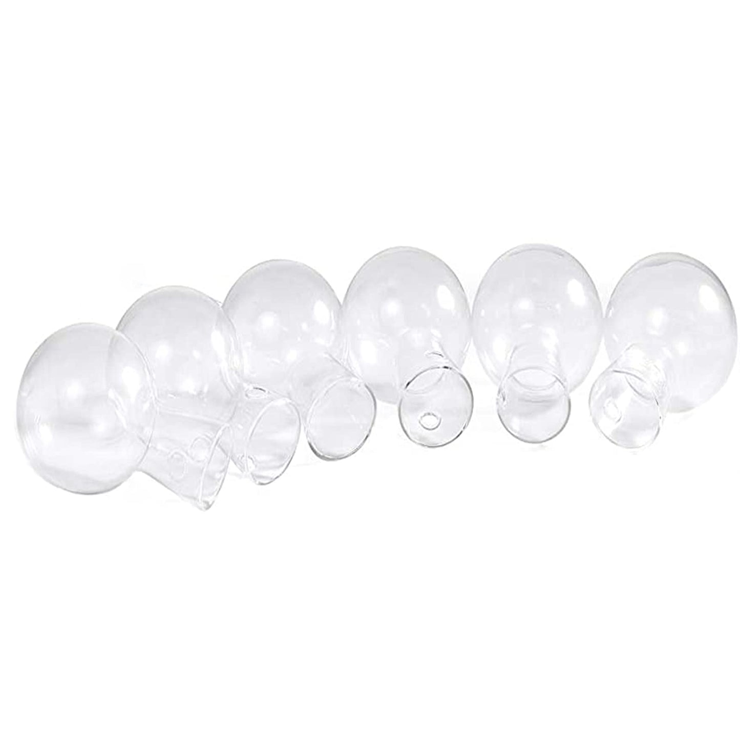 Kingbuy Bulb Glass Vase with Side-Hole (Hole to Hole Opening Dia.: 1.18 in) for Replacement Planter Terrarium with Wooden Stand Accessories Desktop Hydroponics Water Plant Propagation Station, 2 Pack
