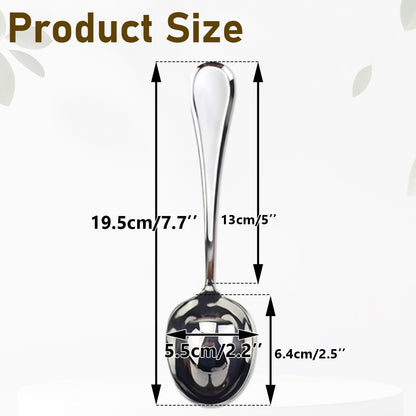 Txhlyx Serving Spoons with Deep Bowl,18/10 Stainless Steel 7.7 Inch Small Serving ladle for Soup,Sauce, Porridge,Stew,Dishwasher Safe,Set of 2