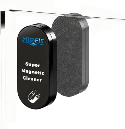 Magnetic Aquarium Cleaner, N52 Strong Magnet Algae Scraper for Fish Tank Glass, Ultra-Thin 0.55" Coral Safe, Fits 0.6" Glass 120 Gallon, Freshwater Marine (Not Acrylic) (STD)