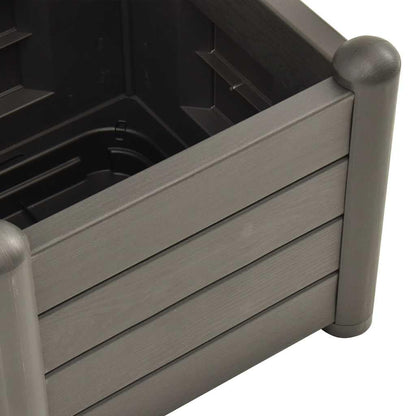 Garden Planter Anthracite, Decorative Polypropylene Pot with Trellis, Indoor Outdoor Use for Climbing Plants
