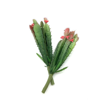 EBUYOM 2 PCS Mini Artificial Succulents Plants Unpotted Faux Cactus Fake Succulent Bouquet Arrangements Faux Plants DIY for Garden Decor Home Decoration Greenery Set (Mini Cactus)