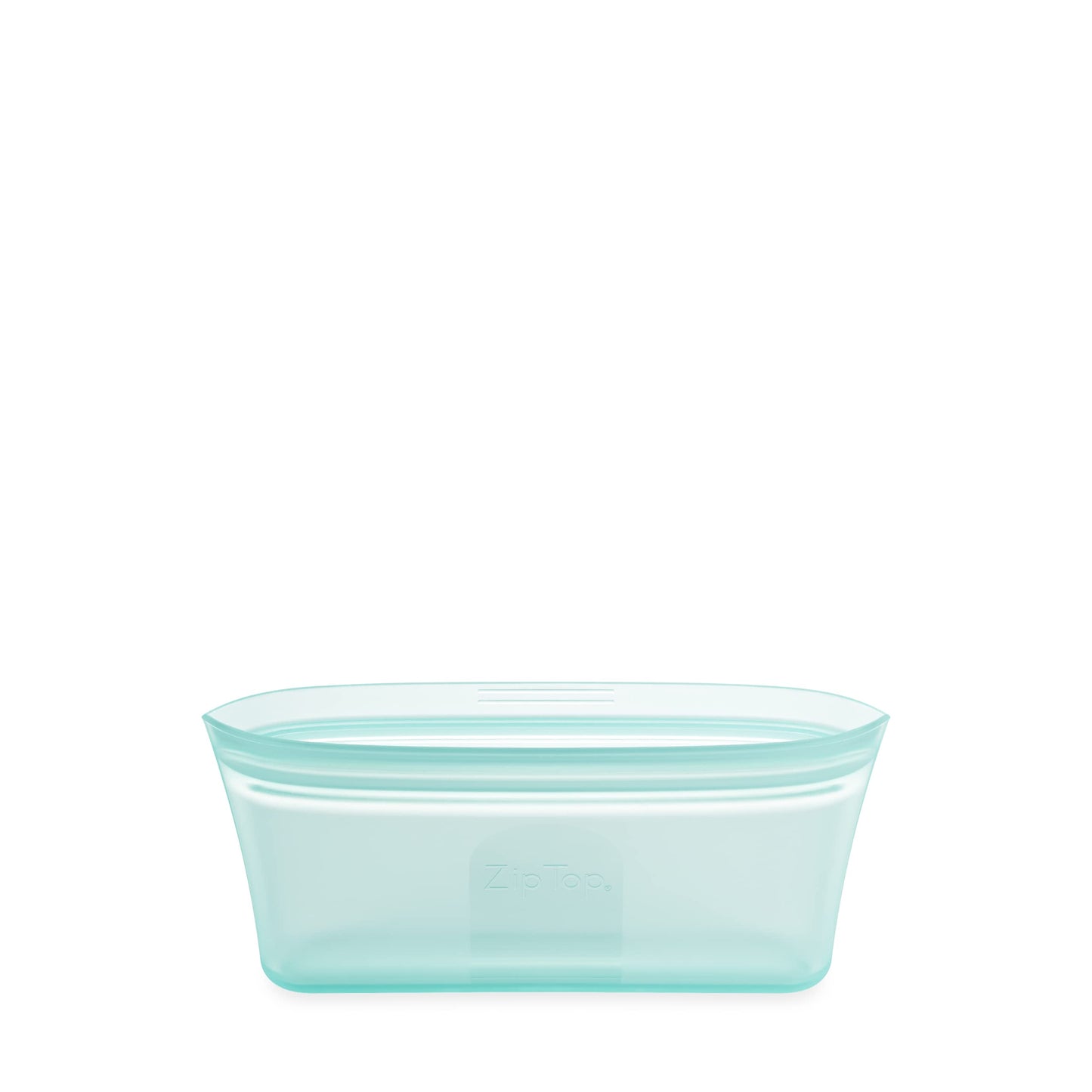 Zip Top Reusable Food Storage Bags | Medium Dish [Frost] | Silicone Meal Prep Container | Microwave, Dishwasher and Freezer Safe | Made in the USA