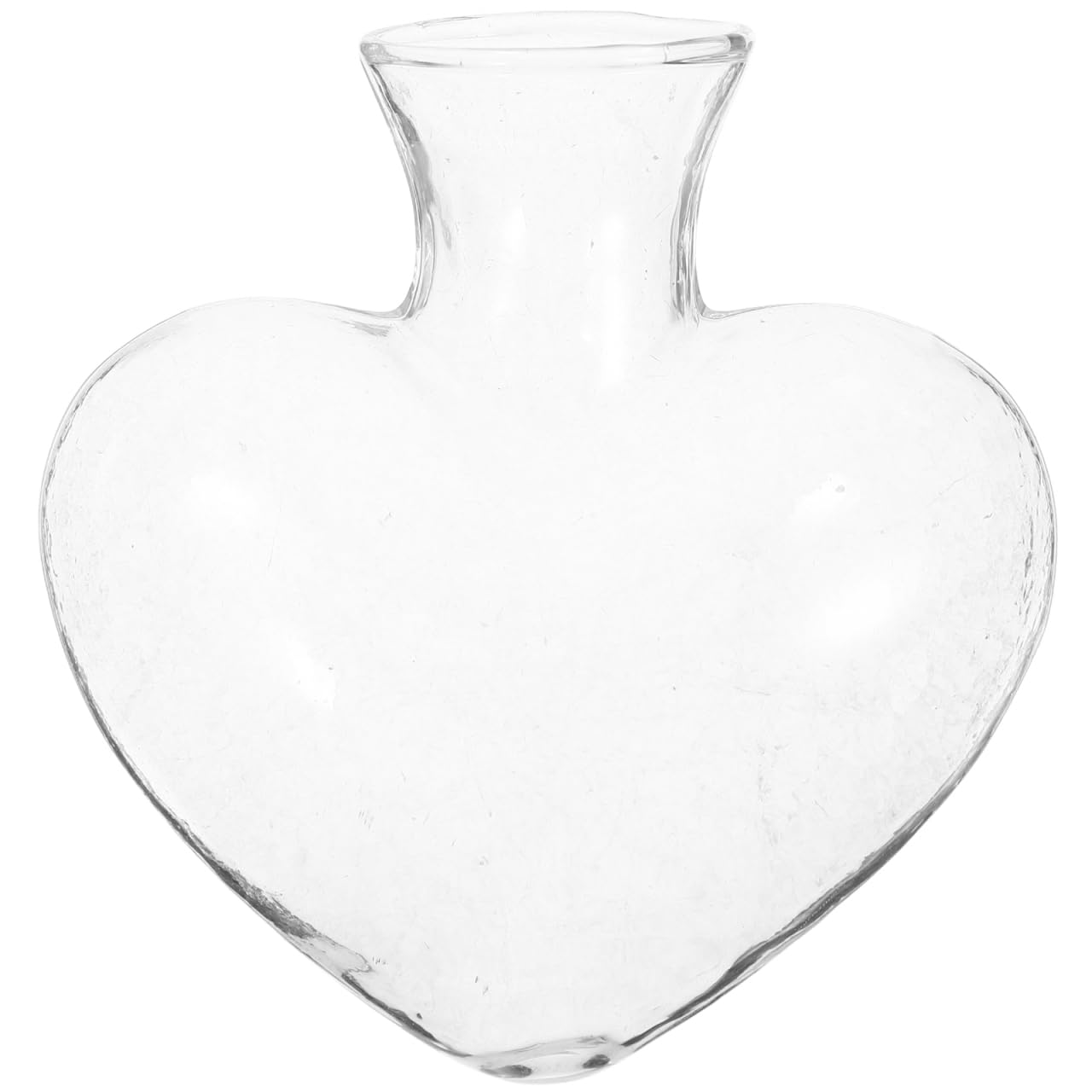 Cabilock Heart Shaped Glass Vase Clear Crystal Hydroponic Planter Glass Flower Pots Terrarium Flower Arrangement Planter Wishing Bottle for Home Garden Wedding Decoration