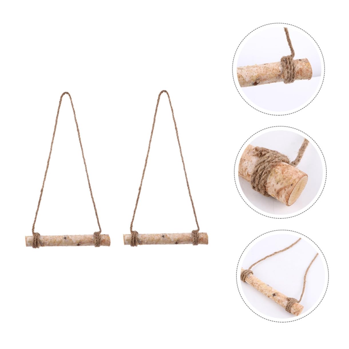 Yardwe 2sets Driftwood Wall Decor Plant Hangers Wooden Ornament for Rustic Farmhouse Beach Theme Garden Wedding Decor