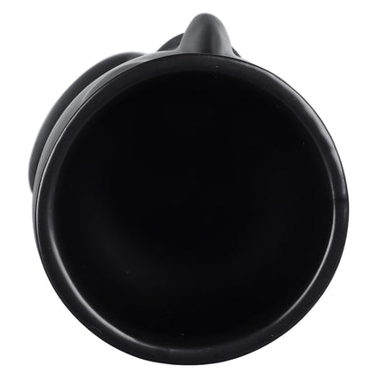 Semme Scandinavian Ceramic Face Planter Pot, Minimalist Planter Pot for Home Office Garden (Black)