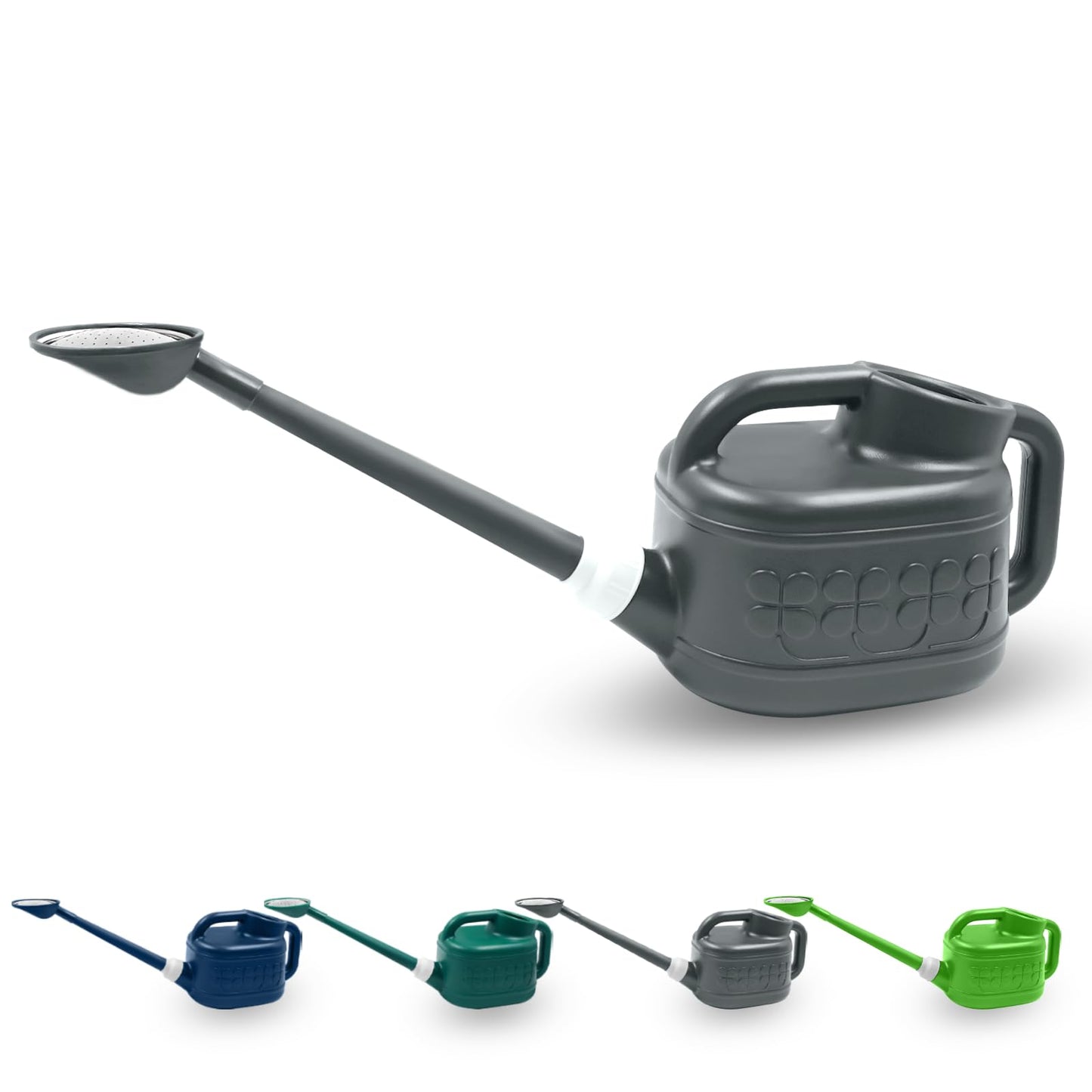 1 Gallon Watering Can, Garden Watering Can Outdoor, Plant Water Can with Removable Long Spout and Stainless Steel Sprinkler Head, Plastic Indoor Watering Cans for Gardening Flower Plants