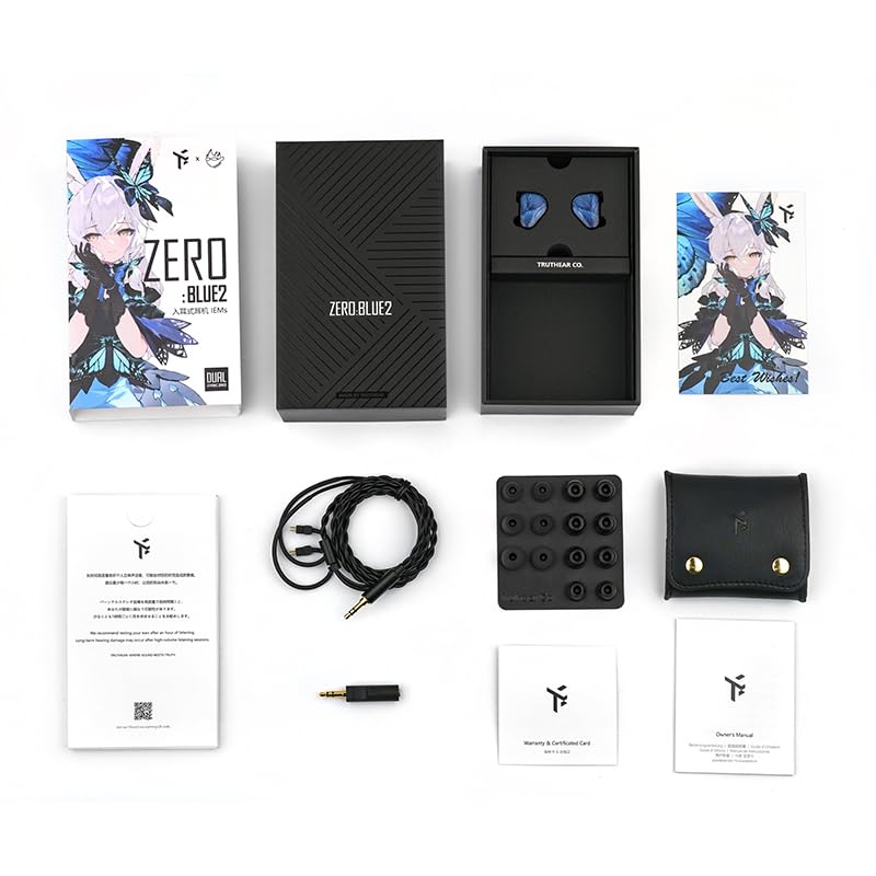 TRUTHEAR x Crinacle Zero:BLUE2 Dual Dynamic Drivers in-Ear Headphone with Detachable Cable (3.5mm)