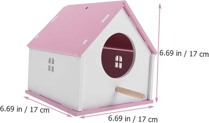 Pet Bird House Parrot Nest Bird Feeding House Outdoor Feeder Cage 6.69 Inch Weather-Resistant Lightweight Backyard Garden Decor