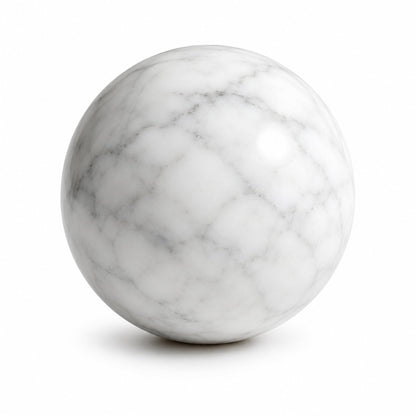 SIRIZEN-DIVING Natural Marble Decorative Spheres, Small Stone Bowl Filler Balls for Tray Styling, Shelf and Coffee Table Decor, 6 cm Diameter