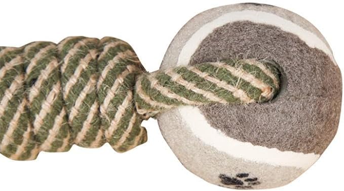 Dog Rope Toy (Pack of 2) with Tennis Balls – Durable Cotton Tug of War Dog Toy for Small, Medium & Large Dogs – Interactive Chew Rope Toy for Aggressive Chewers