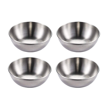 zaoalife 8Pcs Stainless Steel Serving Bowl,Mini Serving Bowl Sauce Dishes Condiment Sauce Cups Sushi Dipping Bowl Appetizer Plates Mini Serving Bowls