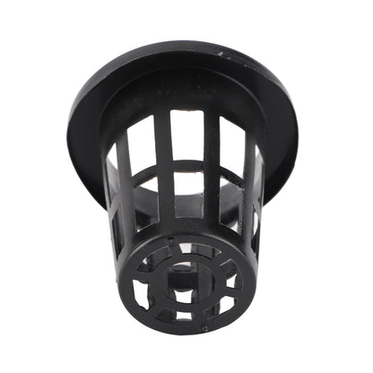 Cyrank Net Pots for Hydroponics, 50PCS Net Pots Hydroponic Cups Slotted Mesh Net Pots Small Hydroponic Cups with Thin Lip and Slotted Sides Garden Slotted Mesh Net Cups Mesh Pot Cups(Black)