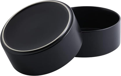 Black Raised/Elevated Ceramic Dog Bowl for Medium Large Sized Breeds,Large Dog Food Water Bowl with Stand,8 in Non Slip Heavy Weighted 1800ml/ 7.6 Cups/60 OZ