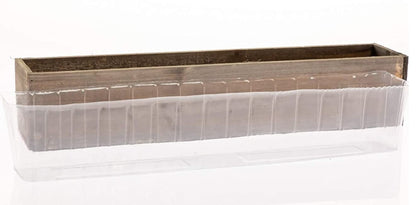 Clear Plastic Liners Inserts for Wood Boxes and Planters (19.5” x 3”x 3.75”) l (Sell in Pack of 12) (to fit Standard 20" Planter) (L200404)