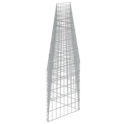 vidaXL Gabion Basket for Garden, Galvanised Steel Gabion Planter, Gabion Raised Bed, High Load Capacity, 248''x11,8x19,7''