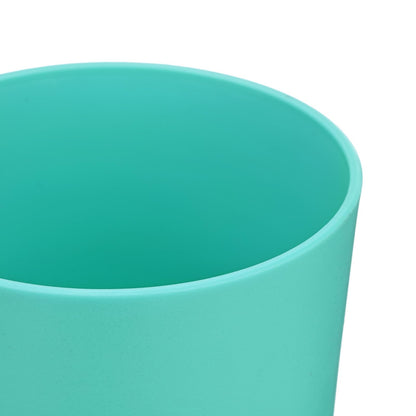 M METERXITY 2-Pack Plant Pots, 4.5 Inch Plastic Flower Pots with Drainage Holes for Cactus/Succulents Pot/Small Plants/Home/Garden, Planters for Indoor Plants [Aqua]