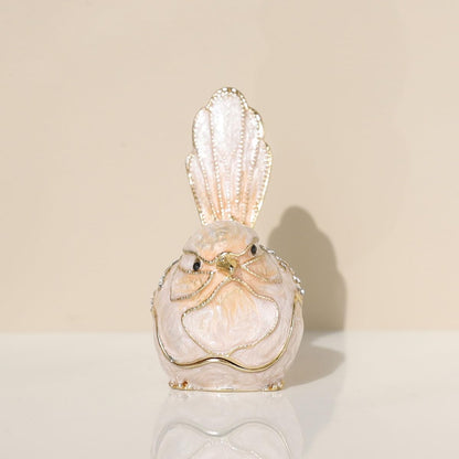 SIQIZHOU Bird Trinket Box Golden Crystal Enameled Hand-Painted Hinged Animal Jewelry Box, Elegant Home Decor & Unique Gift for Bird Lovers decor for home