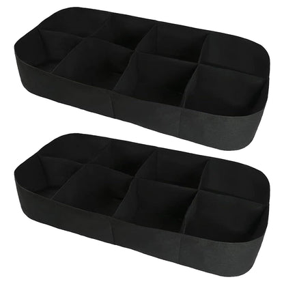 ZUDKSUY 2Pack 128 Gallon Fabric Raised Garden Bed 8 Grids 6x3x1Ft Plant Grow Bags, Square Planters for Outdoor Plants Growing Herbs Flowers Vegetables Potato Grow Bags Outdoor Indoor Gardening