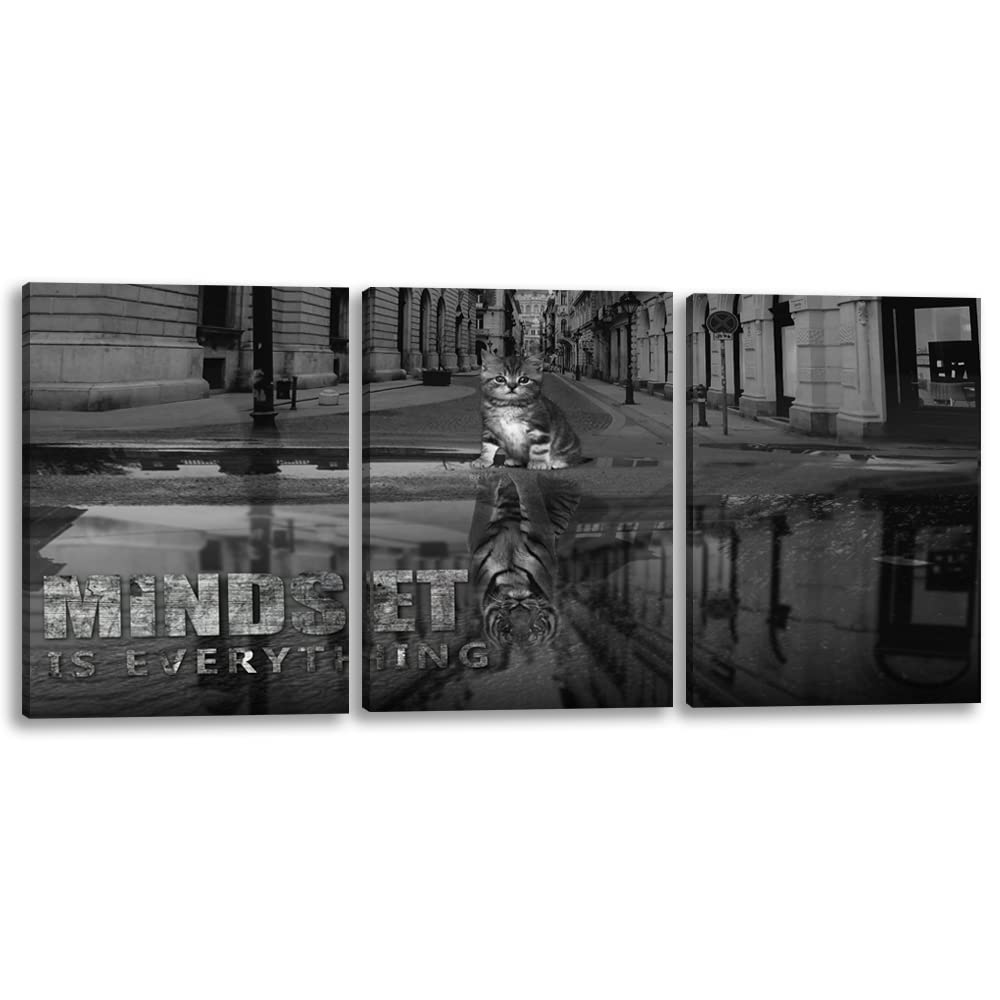 3 Panels Motivational Canvas Wall Art Inspirational Wall Art Entrepreneur Quotes Poster Print Artwork Painting Picture for Framed Home Decoration Living Room office bedroom 36''W x 16''H